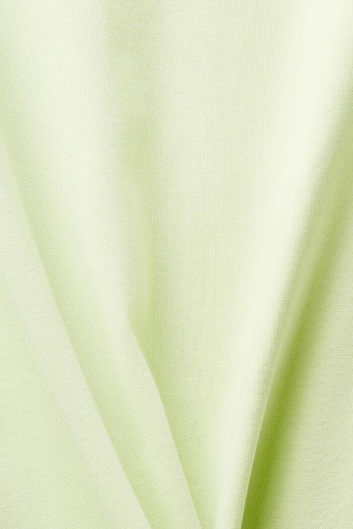 Jersey-T-shirt med V-hals, PASTEL GREEN, detail image number 4