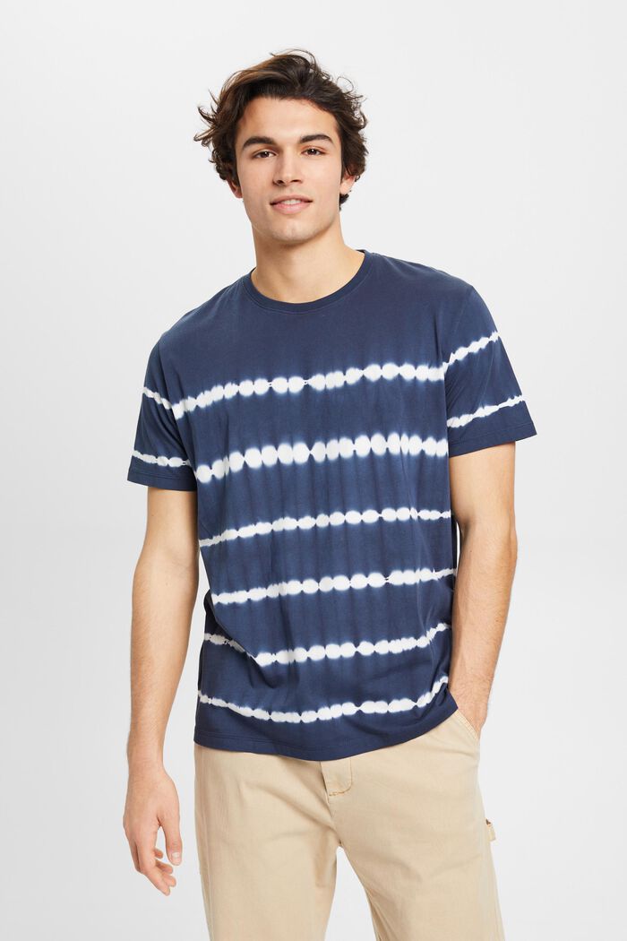 Bomulds-T-shirt med batik, NAVY, detail image number 0