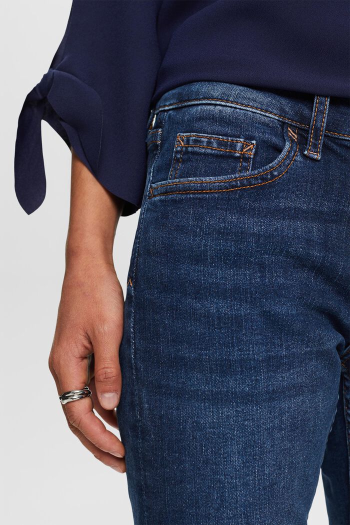 Bootcut-jeans med mellemhøj talje, BLUE DARK WASHED, detail image number 2
