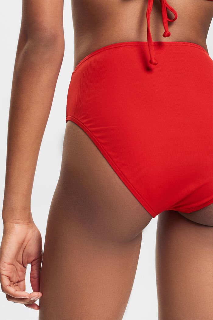 Bikinitrusser med mellemhøj talje, DARK RED, detail image number 1