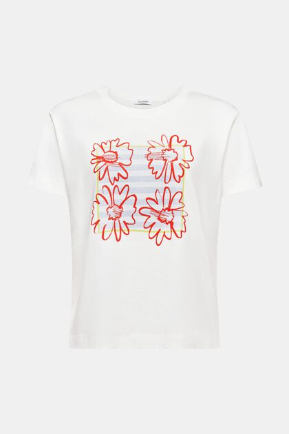 Bomulds-T-shirt med print