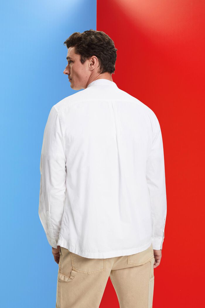 Skjorte med båndkrave, WHITE, detail image number 3
