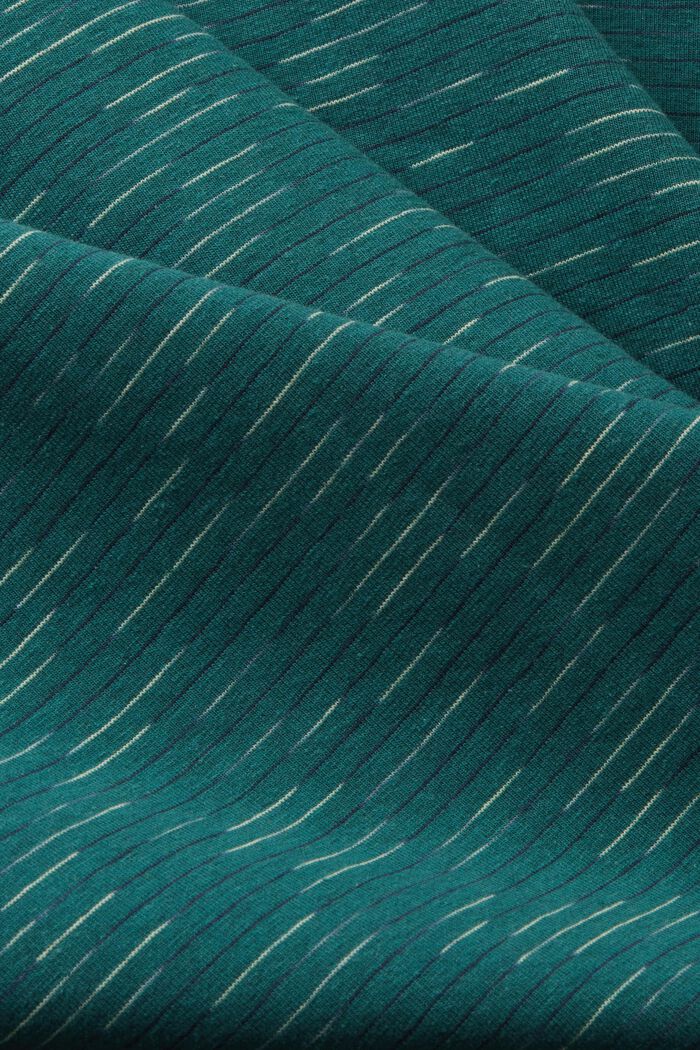 Melange-poloshirt med fine striber, EMERALD GREEN, detail image number 4