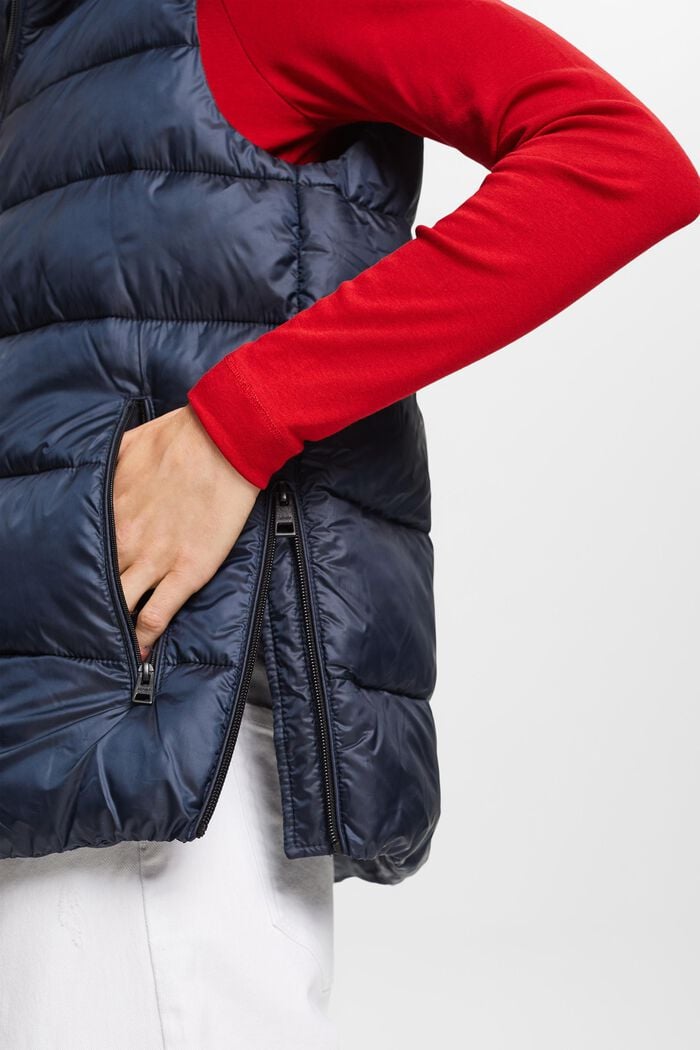 Quiltet puffervest, NAVY, detail image number 4