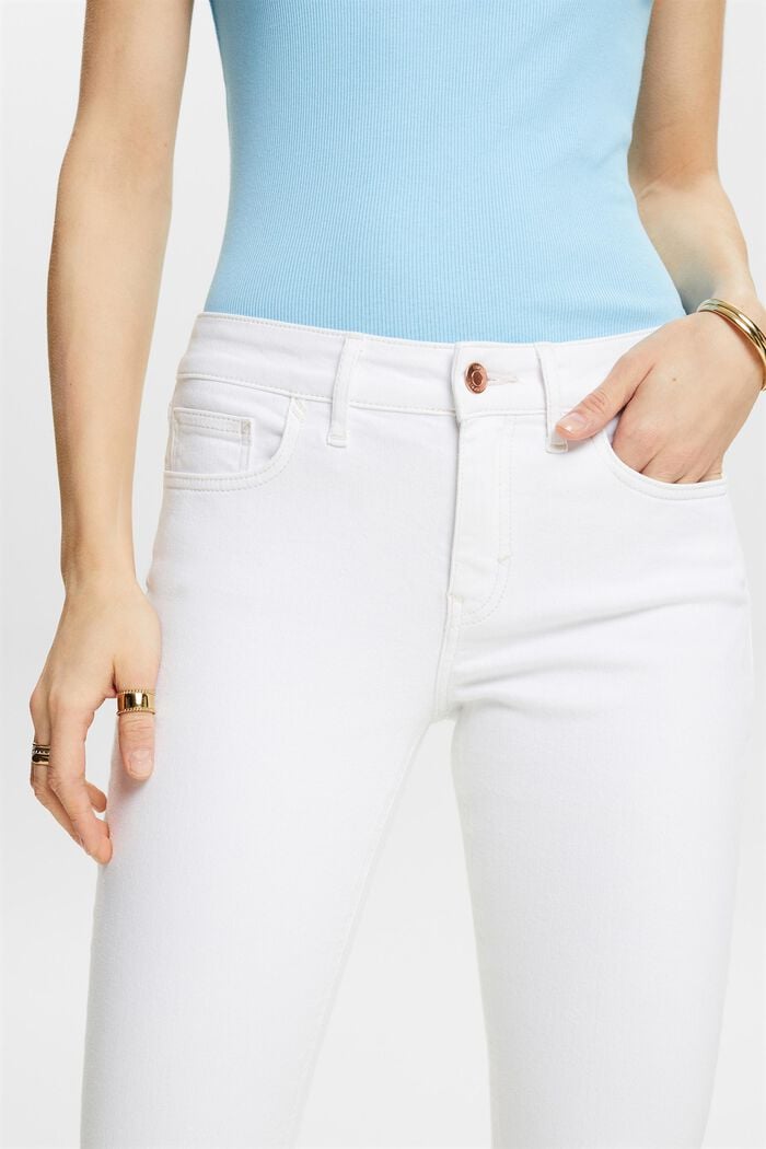Mellemlange capri-jeans, WHITE, detail image number 2