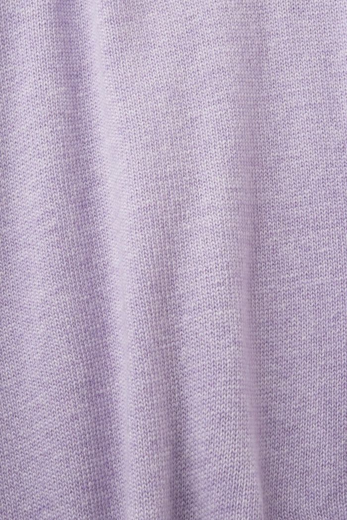 Sweater i uldmiks med høj hals, LAVENDER, detail image number 5