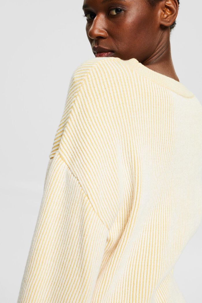 Ribbet striksweater, LENZING™ ECOVERO™