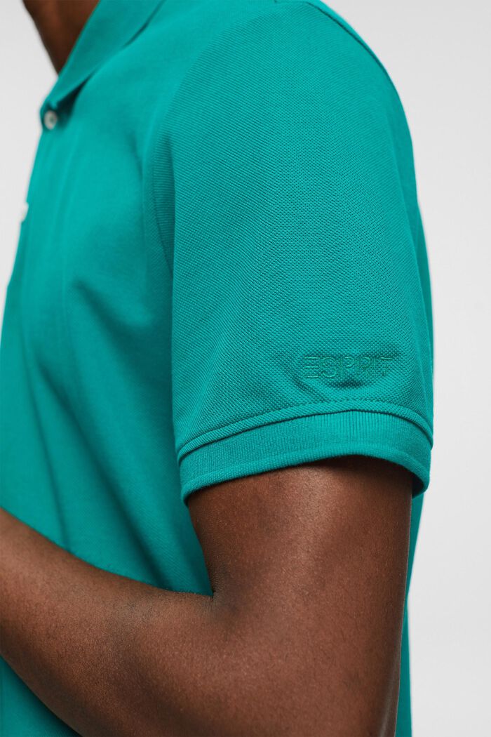 Poloshirt i slim fit, EMERALD GREEN, detail image number 4