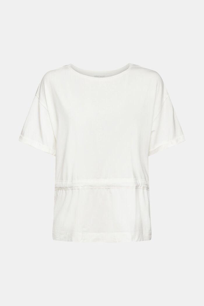 Med TENCEL™: T-shirt med indvendig snor, OFF WHITE, detail image number 6