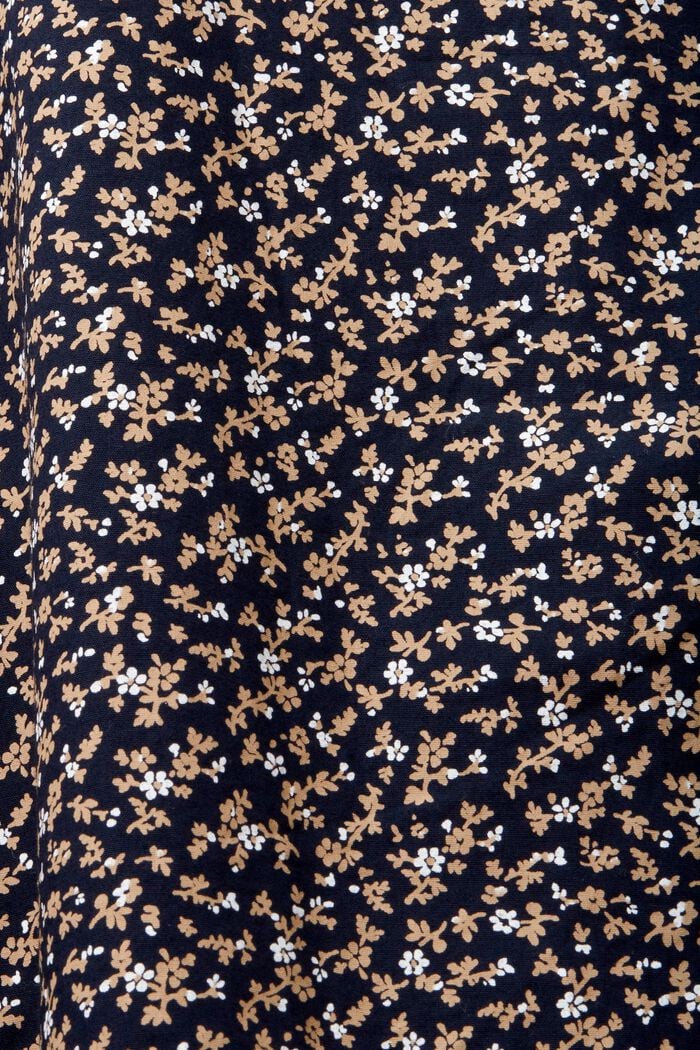 Mønstret slim fit-skjorte i bomuld, NAVY, detail image number 4