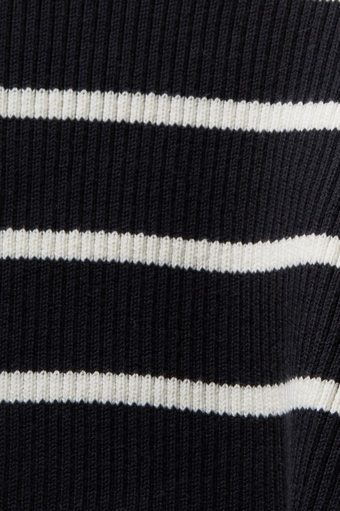 Stribet sweater med lange ærmer, BLACK, detail image number 5