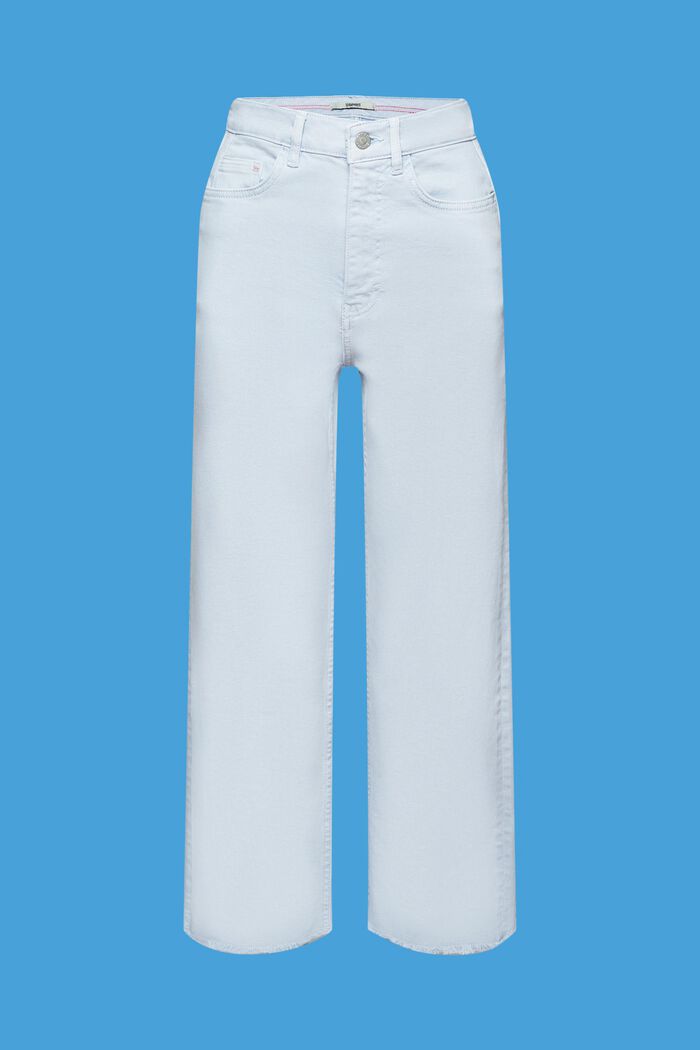 Bukser med høj talje og lige ben, LIGHT BLUE, detail image number 7