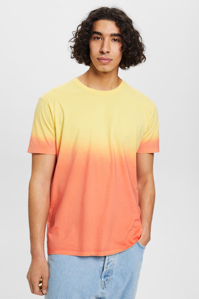 Tofarvet, fade-dyed T-shirt, LIGHT YELLOW, detail image number 0