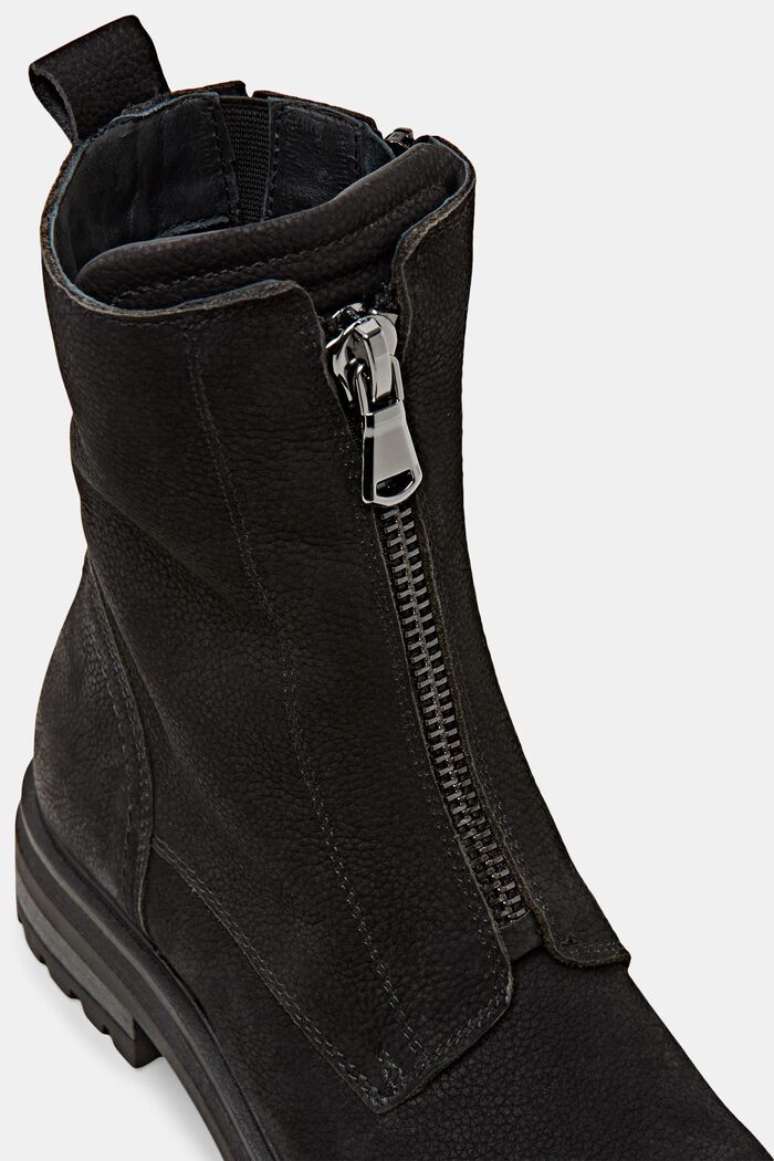 Støvler i ægte læder med lynlås, BLACK, detail image number 3
