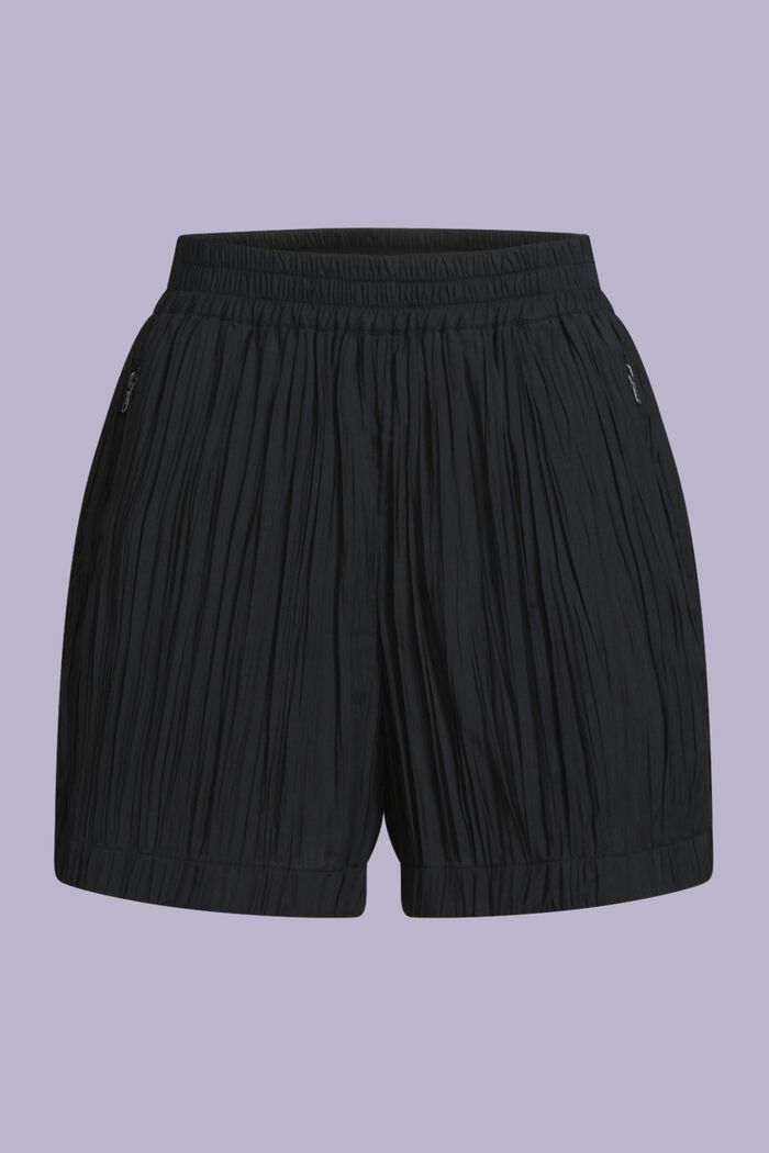Plisserede shorts med høj talje, BLACK, detail image number 6