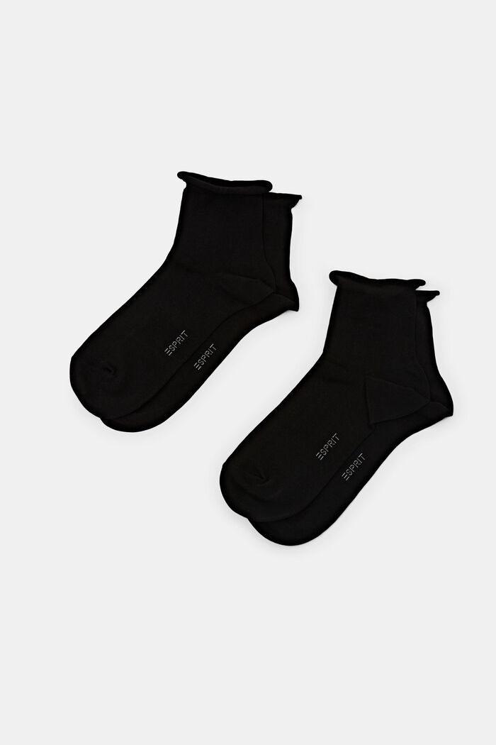 Pakke m. 2 par strikkede sokker, BLACK, detail image number 0