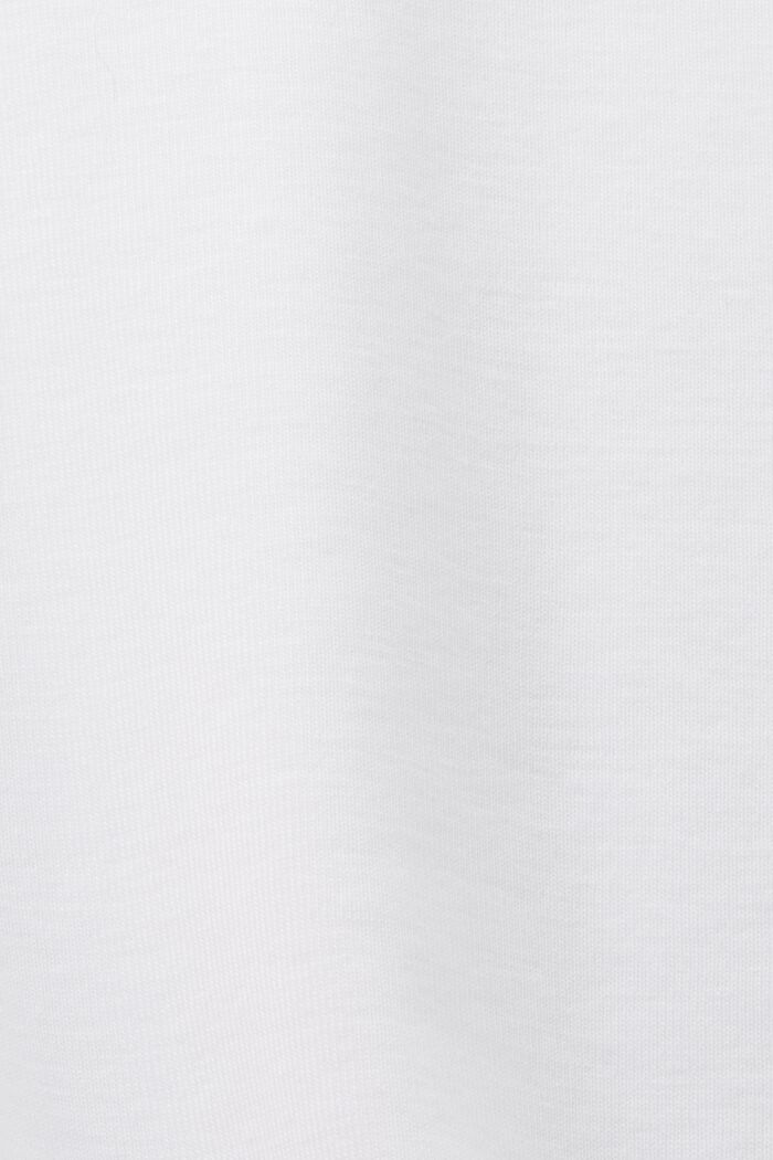 Jerseytop af økologisk bomuld, WHITE, detail image number 5