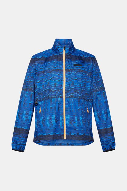 Vandafvisende jakke med hætte, BRIGHT BLUE, overview