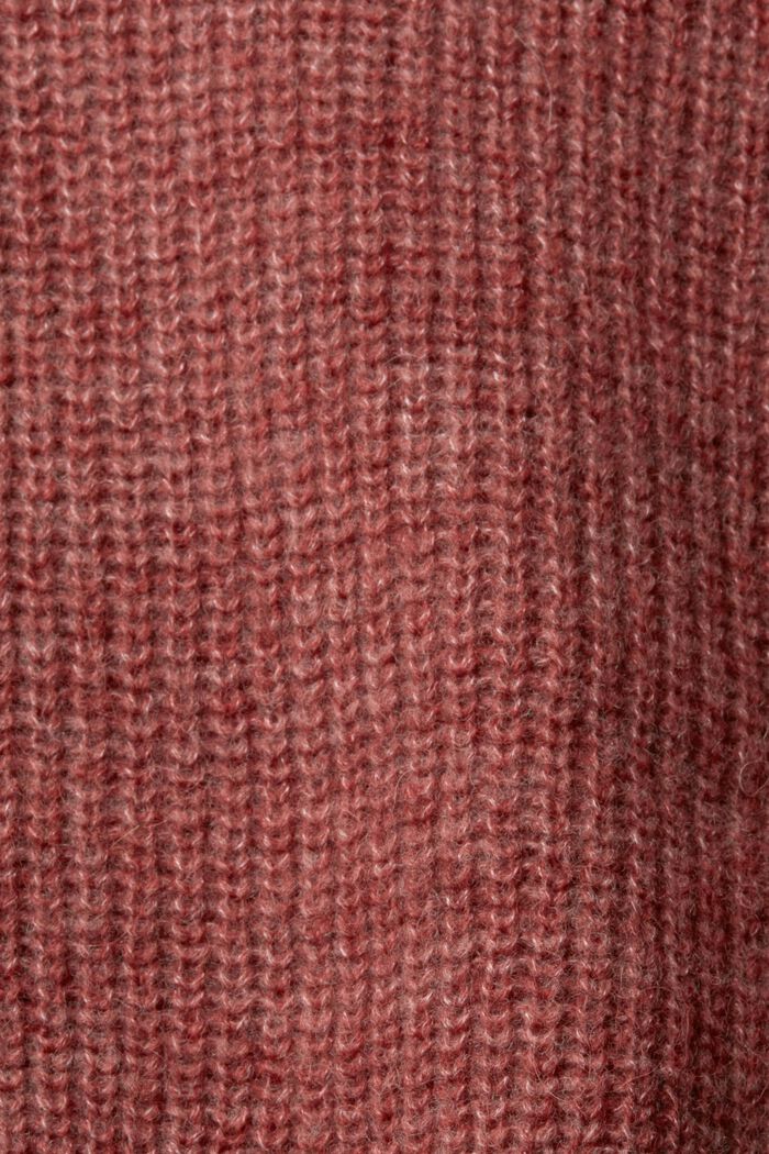 Cropped pullover i uldmiks, TERRACOTTA, detail image number 1