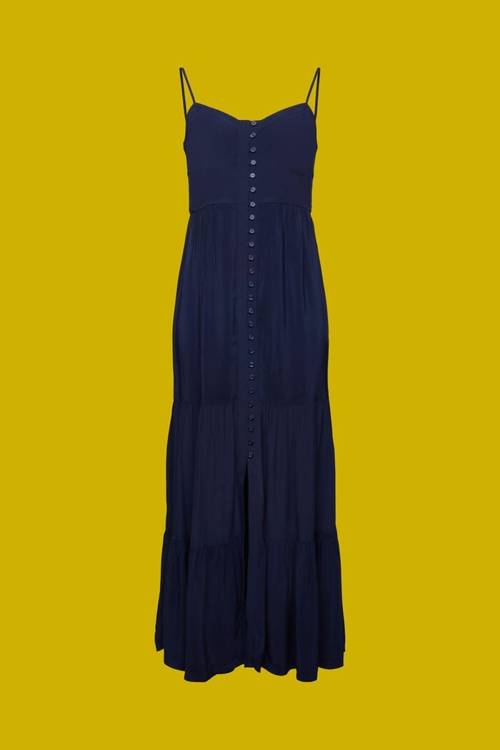 Maxi-kjole med stropper, NAVY, detail image number 6