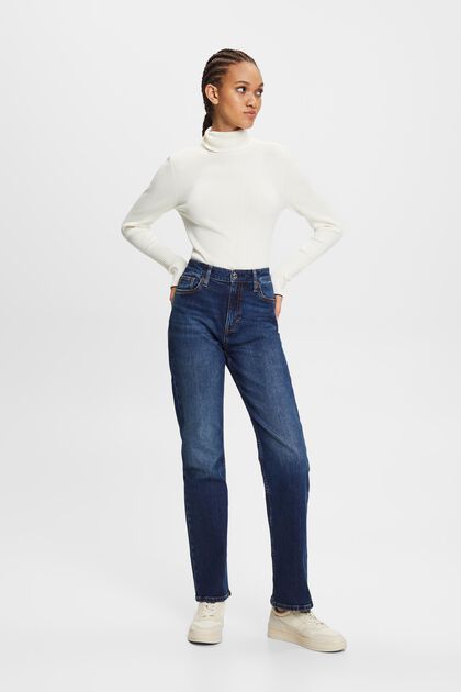 Lige retro-jeans med høj talje