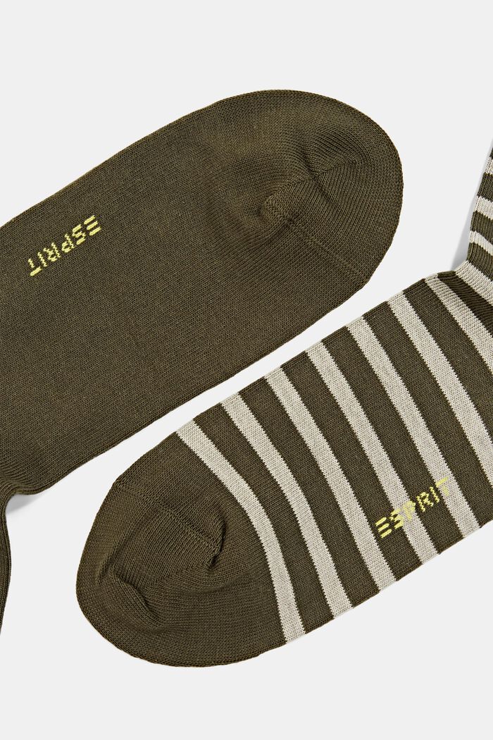Pakke med 2 par sokker i groft strik, THYME, detail image number 1