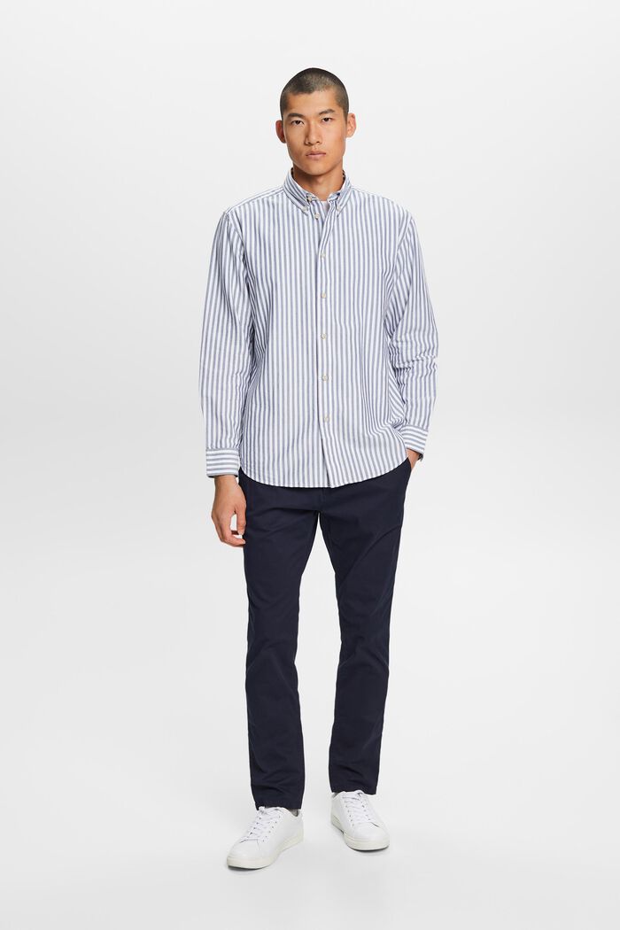Button down-skjorte med Oxford-striber, GREY BLUE, detail image number 0