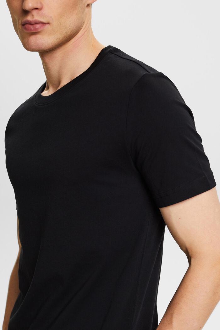 Jersey-T-shirt i økologisk bomuld, BLACK, detail image number 2