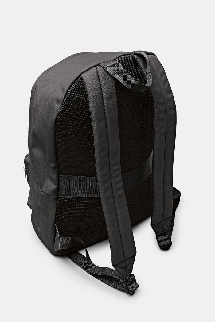 Vævet rygsæk med lynlåslomme, BLACK, detail image number 2