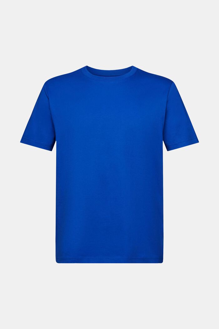 Jersey-T-shirt med rund hals, BRIGHT BLUE, detail image number 6
