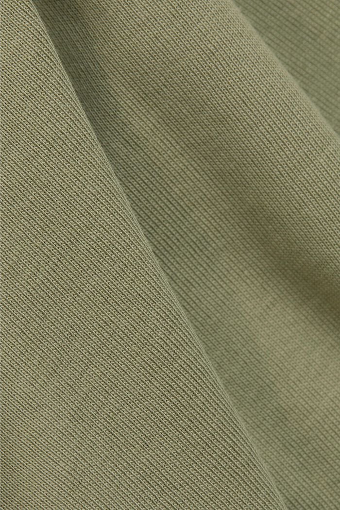 Jerseykjole i økologisk bomuld, KHAKI GREEN, detail image number 4