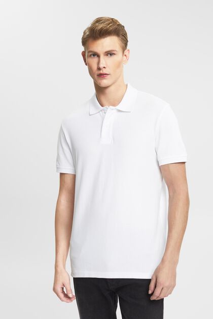 Poloshirt i slim fit, WHITE, overview