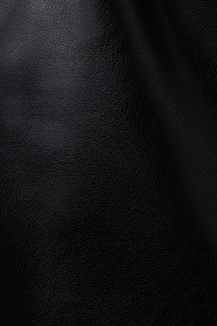 Shorts i kunstlæder, BLACK, detail image number 5