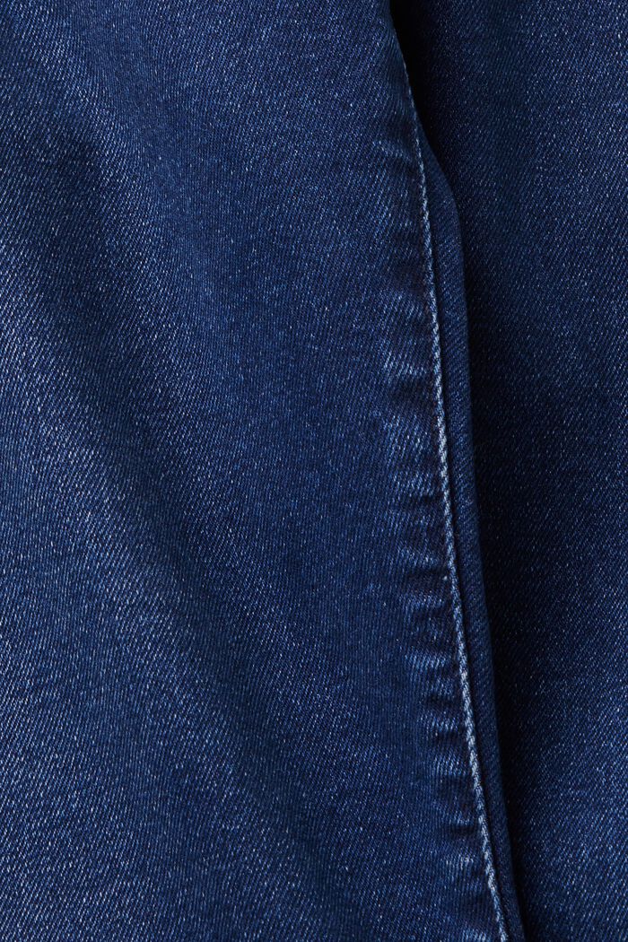 Slim fit-jeans med mellemhøj talje, BLUE DARK WASHED, detail image number 6