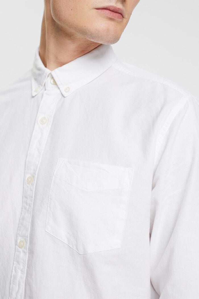 Skjorte med button down-krave, WHITE, detail image number 2