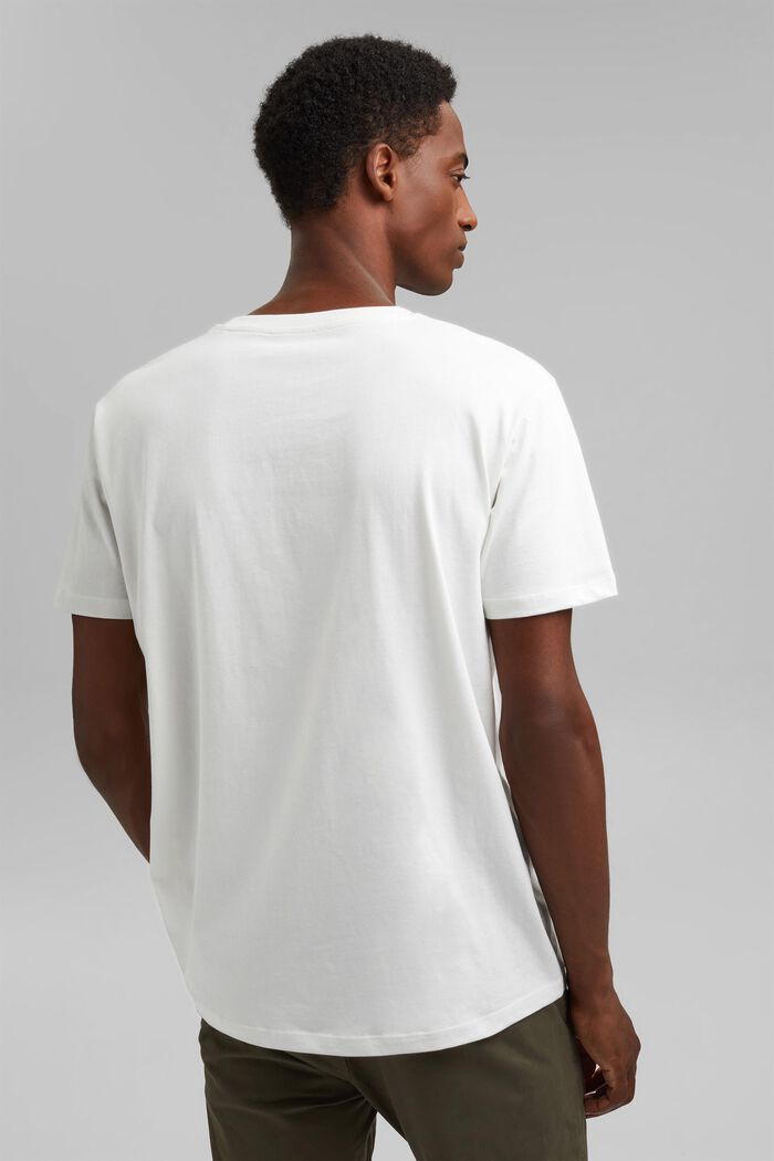 T-shirt i jersey med print, 100% økologisk bomuld, OFF WHITE, detail image number 3