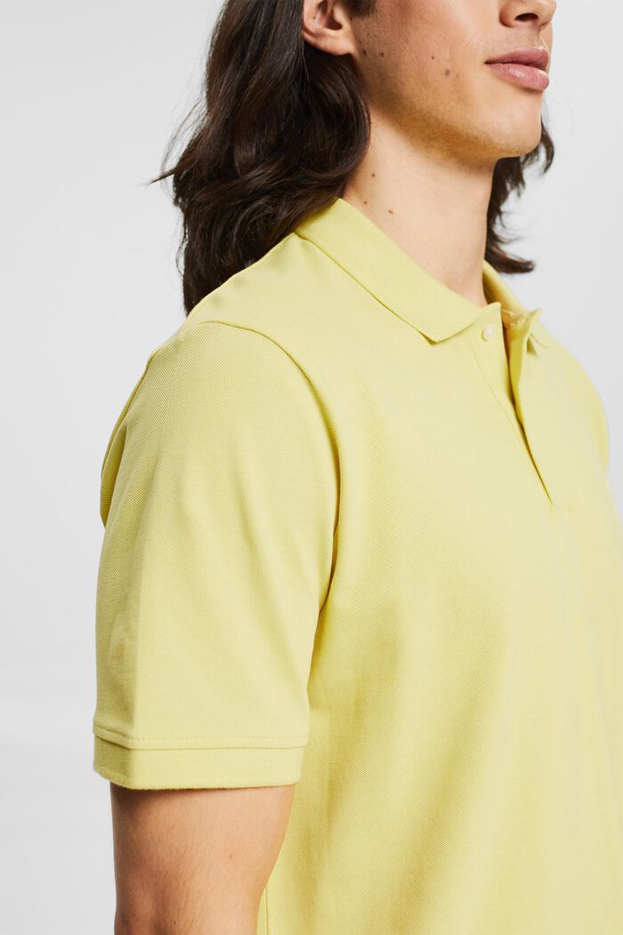 Poloshirt af bomuld, YELLOW, detail image number 1