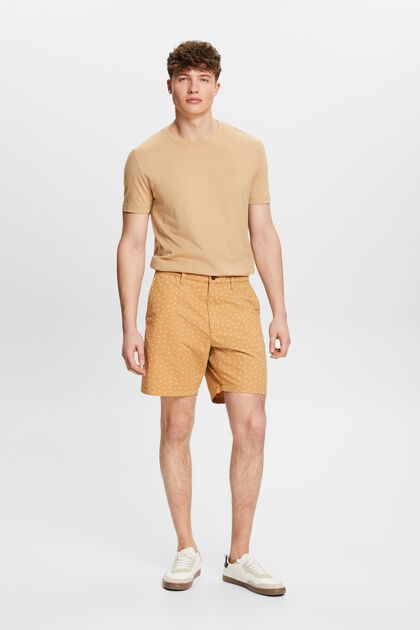 Chino-shorts med tryk