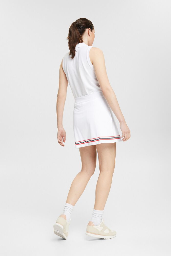 Genanvendte materialer: nederdel med integrerede shorts, E-DRY, WHITE, detail image number 3