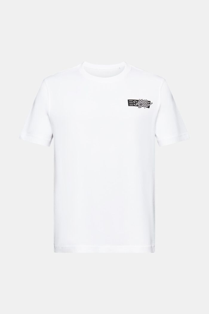 T-shirt i bomuldsjersey med print, WHITE, detail image number 5