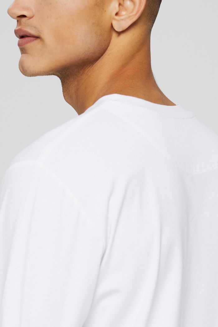 Langærmet T-shirt i jersey med COOLMAX®, WHITE, detail image number 1