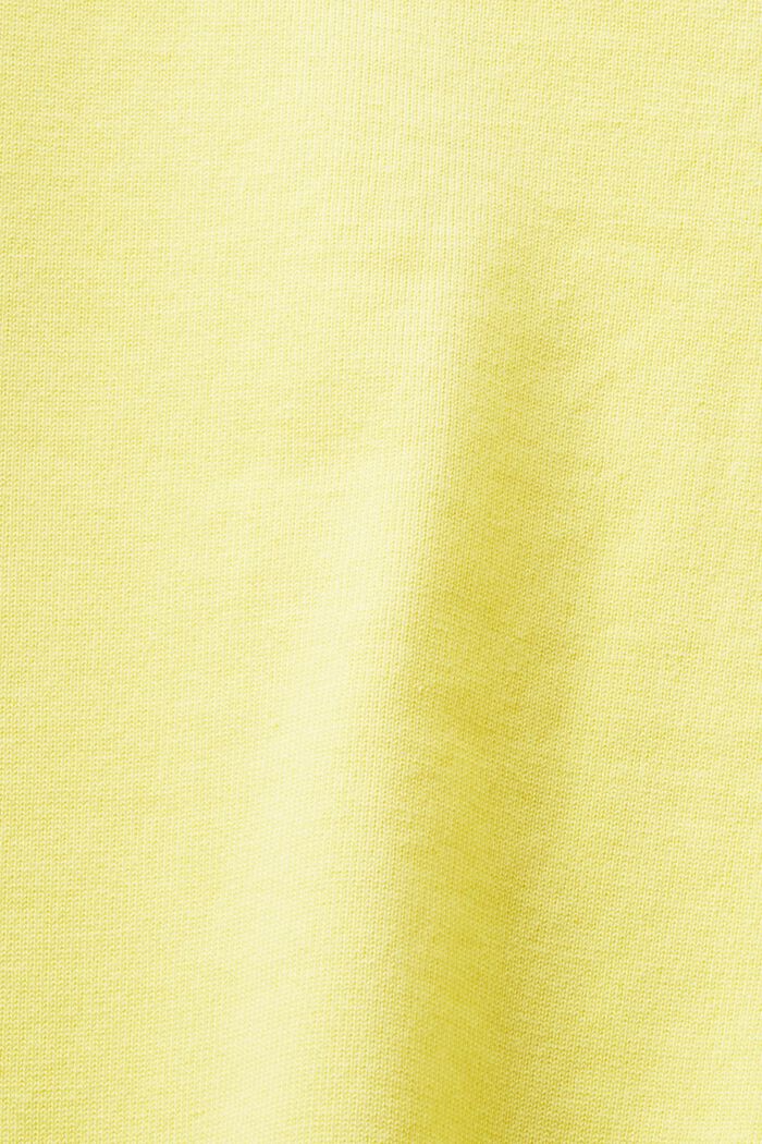Striksweater med rund hals, PASTEL YELLOW, detail image number 4