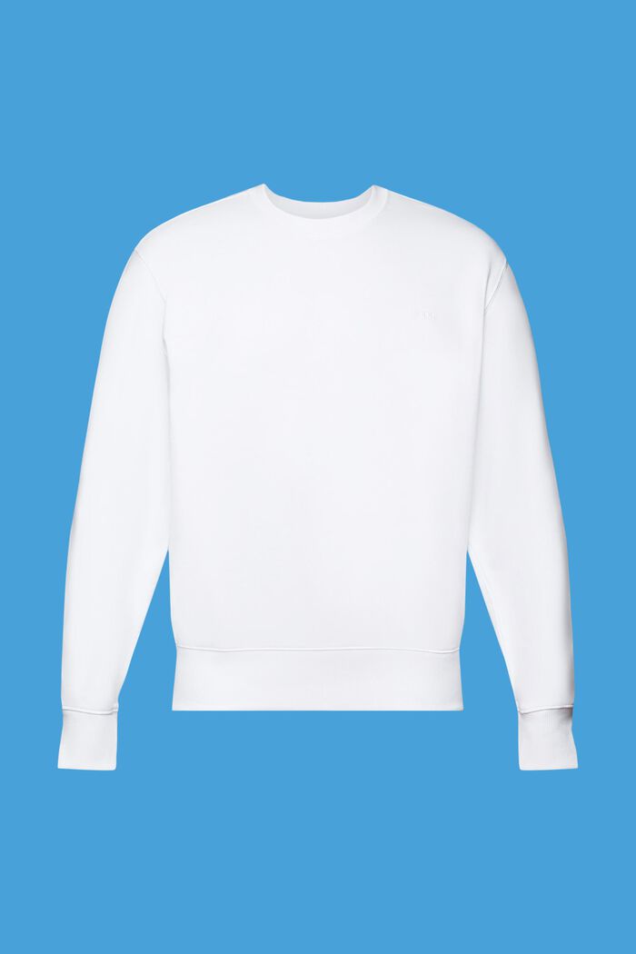 Sweatshirt med print på ryggen, WHITE, detail image number 7