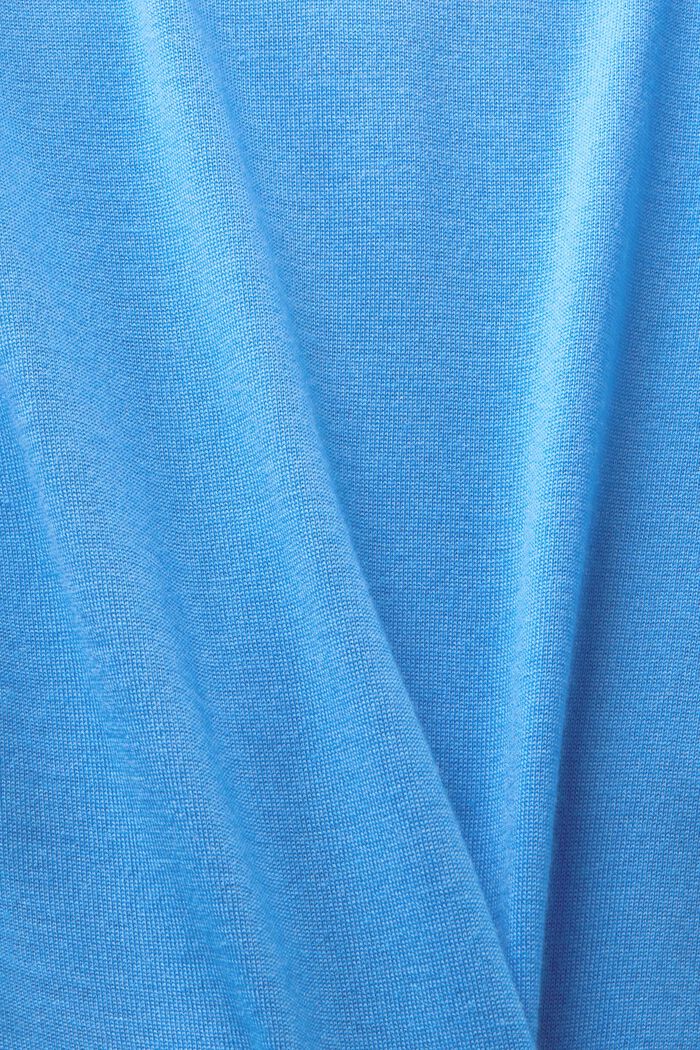Sweater i kashmir med V-hals, BLUE, detail image number 4