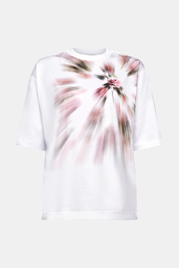 Oversized T-shirt med grafisk tryk, WHITE, detail image number 6