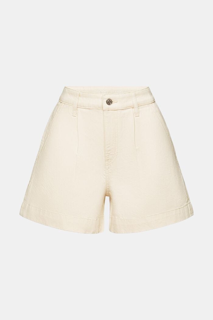 Twill-shorts i vasket bomuld, OFF WHITE, detail image number 7