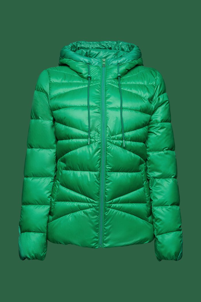 Polstret jakke med hætte, GREEN, detail image number 7
