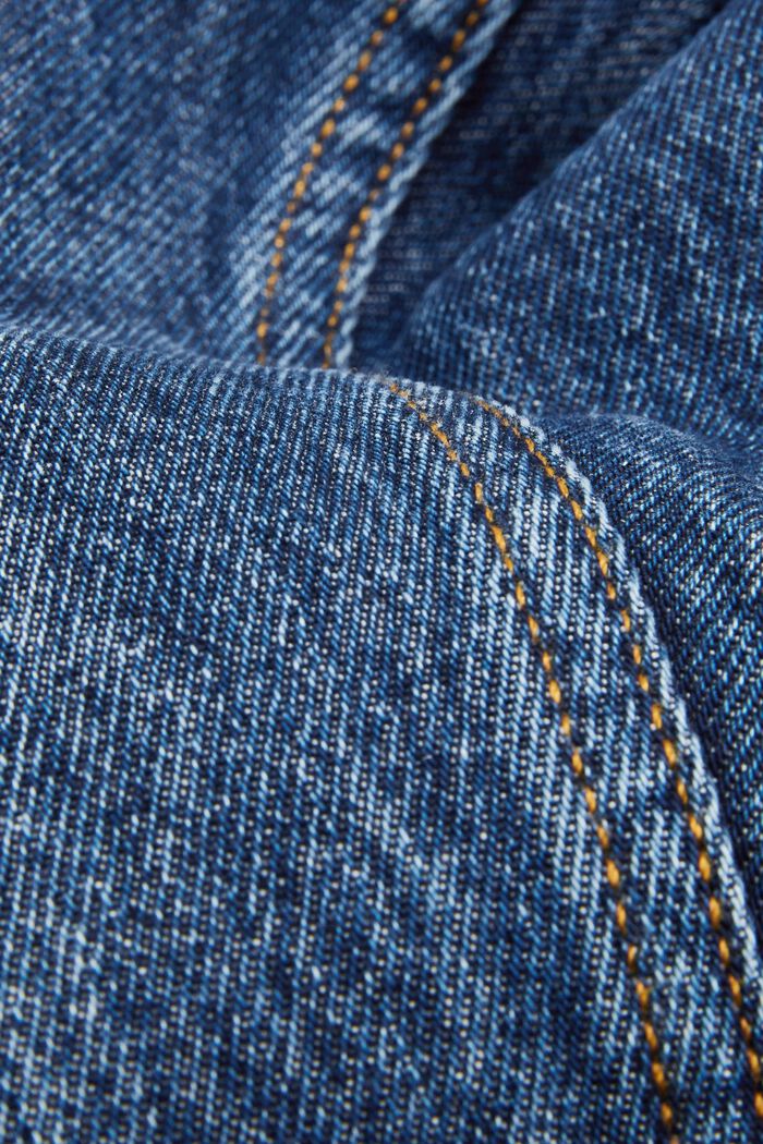 Jeans med lige ben, i bæredygtig bomuld, BLUE DARK WASHED, detail image number 7