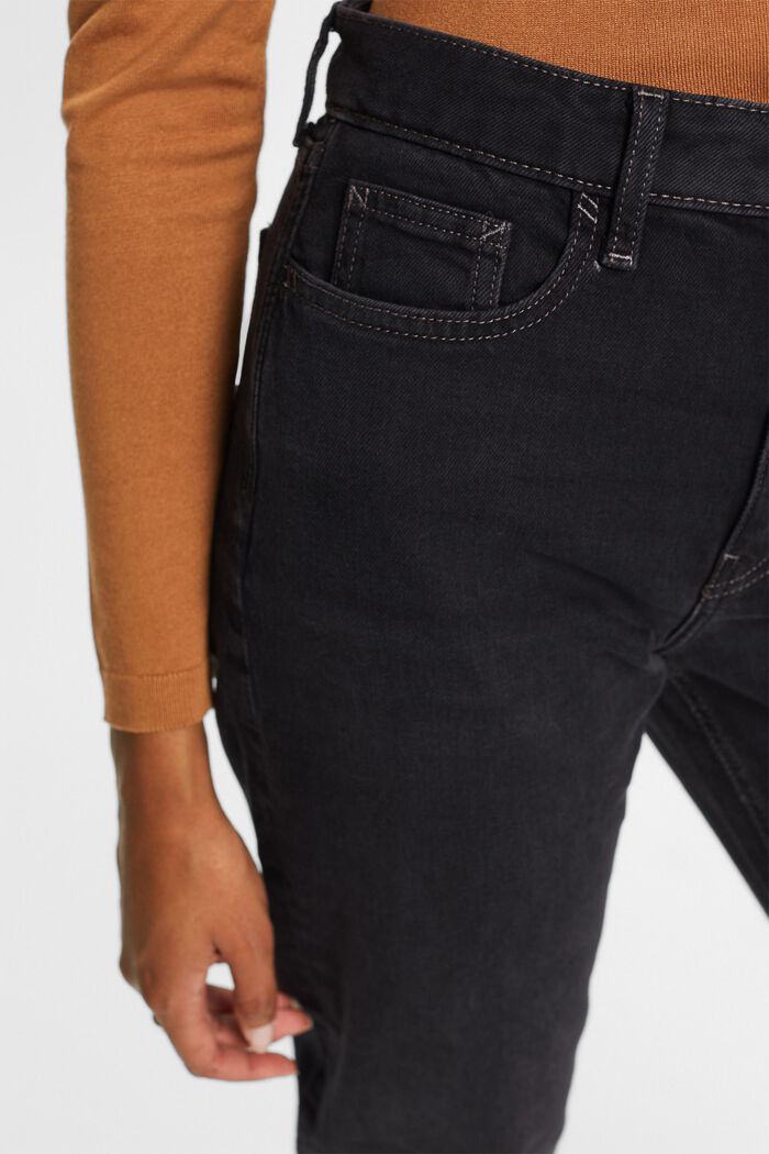 Genanvendt: klassiske retro-jeans, BLACK DARK WASHED, detail image number 2