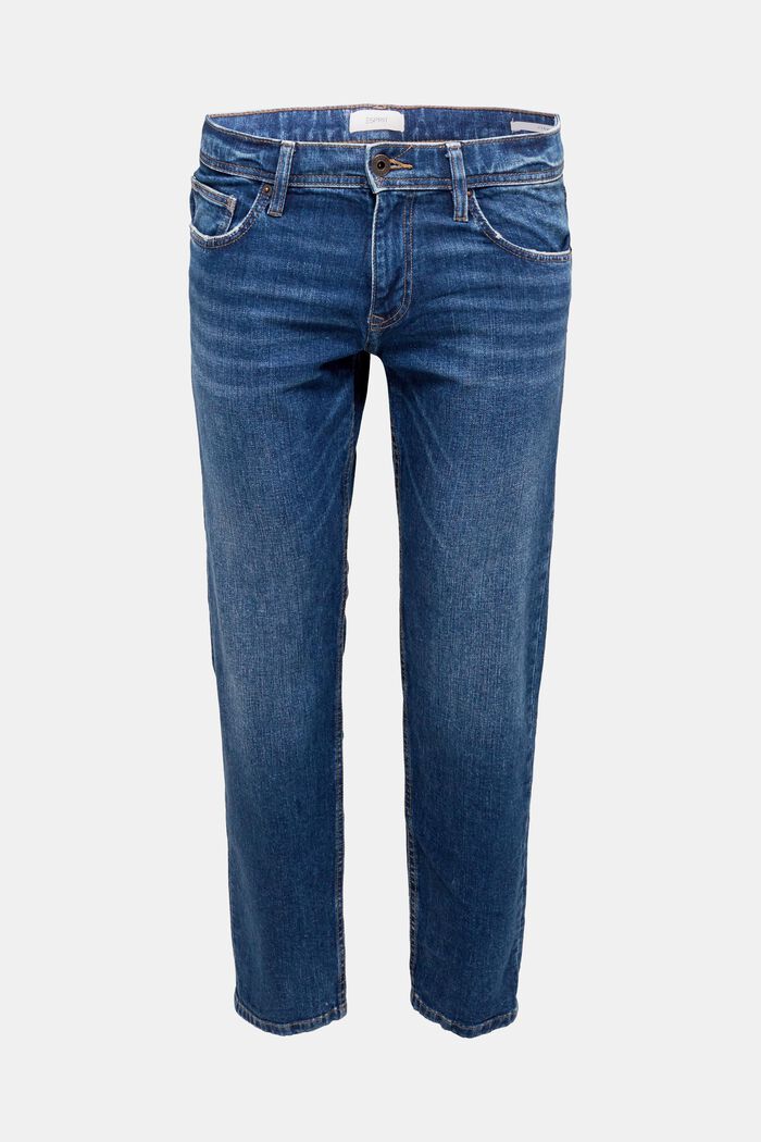 Jeans med mellemhøj talje og lige ben, BLUE MEDIUM WASHED, detail image number 2